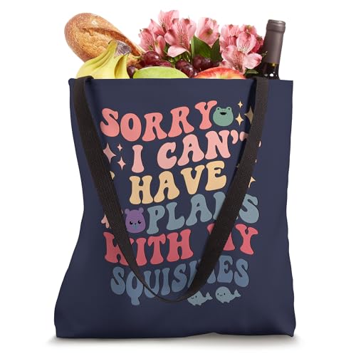 Kids Squishy Sorry I Can't I Have Plans With My Squishies Tote Bag miniatura 4