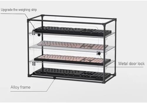 Clear Acrylic Gaming Keyboard Rack, Multi-Layer Mechanical Keyboard Storage Box, Home Collection Cabinet (Size: 50x20x60cm) - Stylish Organizer for Gamers
