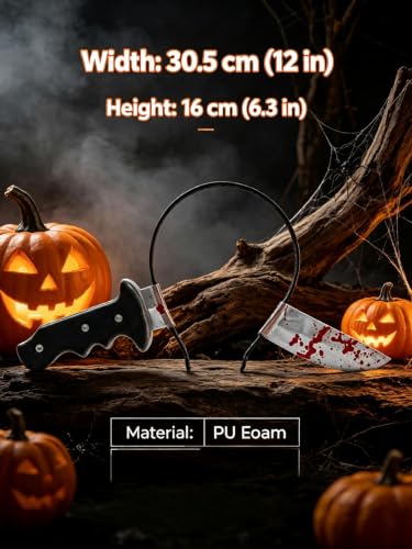 ChayWillow Halloween Fake Knife Through Head Headband Prop - image 5