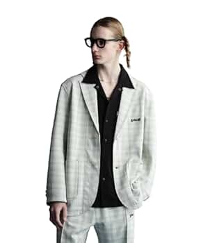 Kiton2ボタンジャケット 白黒チェック48 Kiton2つふボタンジャケット 白黒チェック48