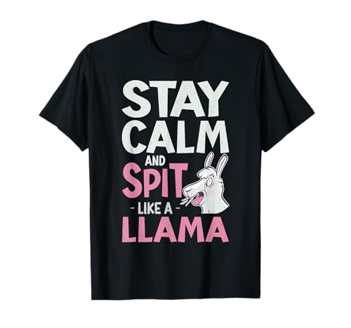 Llama Alpaca Funny Spiting Lama para mujer Camiseta