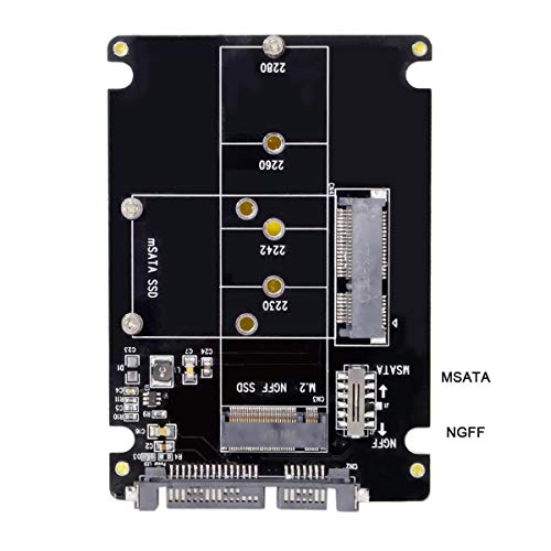 Combo Adaptador SSD M.2 NGFF B-Key y mSATA a SATA 3.0 miniatura 7