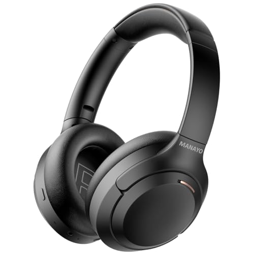 Echoes Rainbow Hybrid-Kopfhörer mit aktiver Geräuschunterdrückung, kabellos, Over-Ear-Bluetooth, 160 Stunden lange ANC-Spielzeit, Hi-Res-Audio, großer Bass, anpassbar über eine App, Transparenzmodus