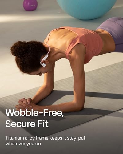 Image of SHOKZ OpenMove Bluetooth Wireless Headphones with Mic, Bone Conduction Wireless Headset with 6H Playtime, IP55 Waterproof Sports Headphones for Running, Workout, Yoga (Himalayan Pink)