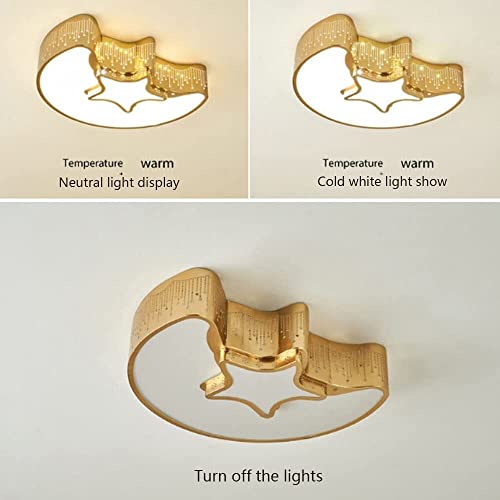Aplique de pared LED de luna y estrella para pasillos de sala de estar y zonas de interior 2