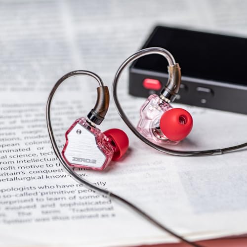 Image of Linsoul 7Hz x Crinacle Zero:2 in Ear Monitor, Updated 10mm Dynamic Driver IEM, Wired Earbuds Earphones, Gaming Earbuds, with OFC IEM Cable for Musician (Pink, Typec MIC)
