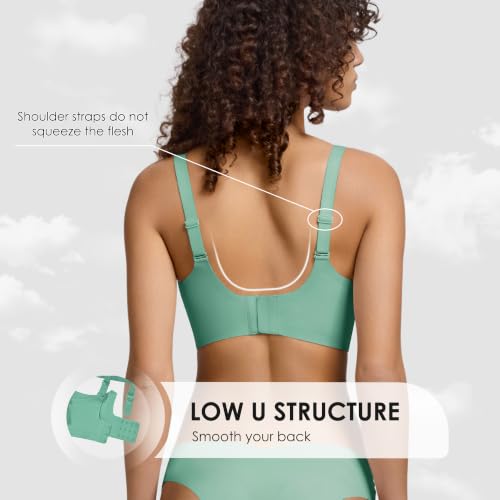 Image of Seamless Wireless Bra for Women with Support - No Underwire Full Coverage Push Up Comfort Bras - Back Fat Smoothing Bralettes