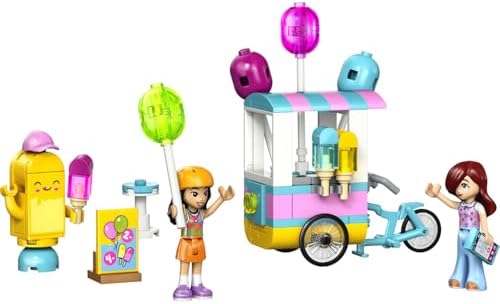 LEGO Friends Dondurma ve Balon Standı 42692 – 6 Yaş ve Üzeri Çocuklar için Liann ve Paisley Mini Bebekleri ile Çeşitli Aksesuarlar İçeren Yaratıcı Oyuncak Yapım Seti, Hediye Fikri (107 Parça) - Görsel 2