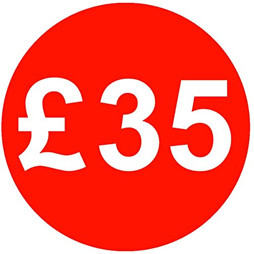 30mm Price Stickers Pack of 500 - Red - £35