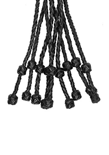 Shots Ouch! Pain - Short Leather Braided Flogger - Black - Afbeelding 4