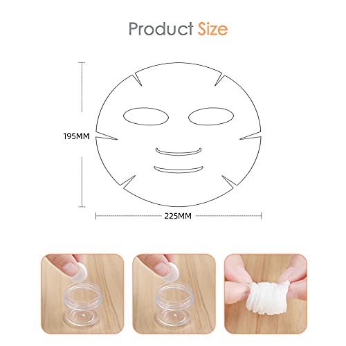 Tinleja 100Pcs Compressed Facial Mask Disposable Diy Cosmetic Compressed Facial Mask Sheet Mask Paper Skin Care Wrapped Masks With Mask Bowl #TOP2