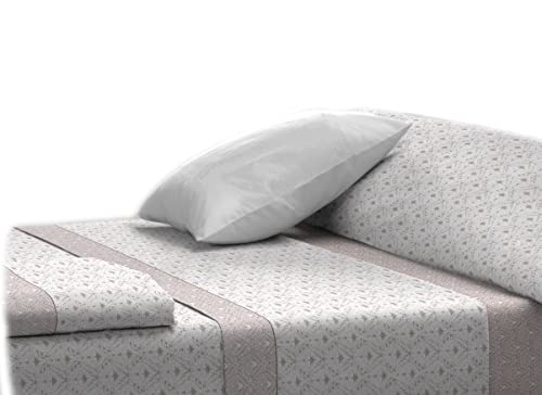Tolrá Juego de Sábanas de Franela de algodón, Tacto Muy Suave. Una de Las sabanas de Franela más reconocidas del Mercado, por su magnífica relación Calidad Precio (Cama de 90, Beige) Cover