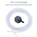 Uniclife Aquarium 15 GPH Nano Air Pump Quiet White Oxygen Aerator with Air Stone and Airline Tubing Accessories for 3-10 Gallon Small Fish Tanks and Buckets