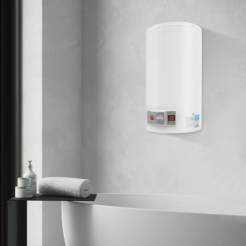 Termo Eléctrico De 35 L De Pared Con 2000 W Para Cocina Y Baño, Calentador De Agua Eléctrico Con Depósito