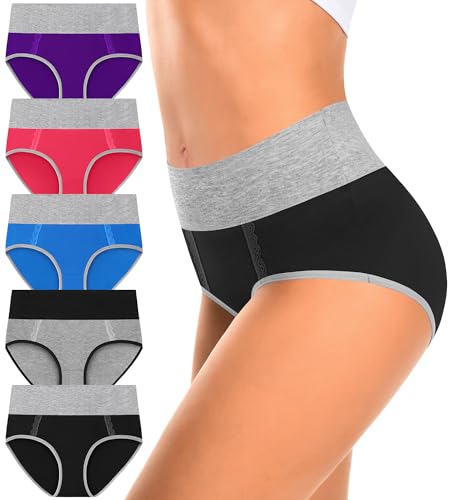 MISSWHO High Waisted Cotton Women's Postpartum Briefs (Size 7, Large)