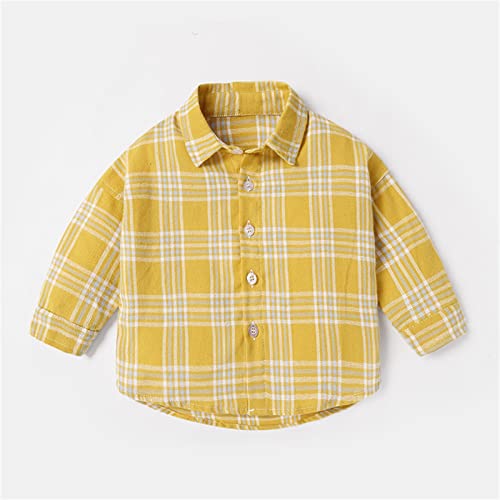 Baby Boy Flannel Shirt Toddler Plaid Long Sleeve Button Down Jacket Coat Infant Fall Cotton Outfits Kids Top Clothes2