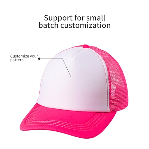 Image of 10 Pack of Blank Trucker Hat Bulk Mesh Cap Men and Women Baseball Cap DIY Graffiti Hot Stamping Duck Tongue Cap