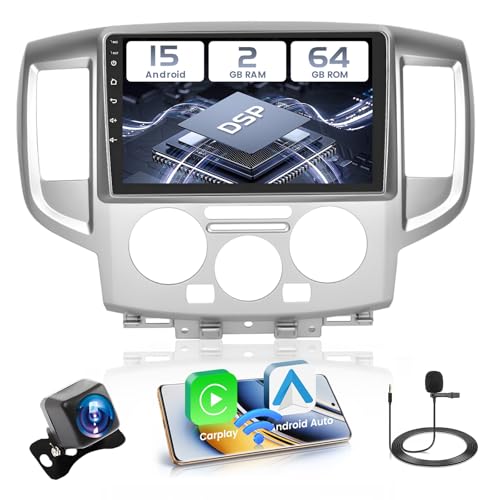 2+64GB Android 13 Autoradio pour Nissan NV200 2014 Radio Carplay Android Auto, IPS Écran Tactile 9 Pouces Poste Radio Voiture avec Caméra de Recul, Bluetooth...