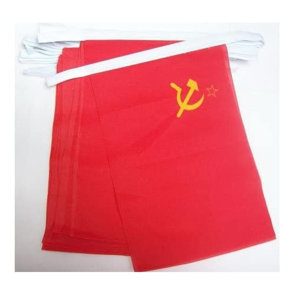 AZ FLAG USSR Bunting 20 ft 20 flags Light Polyester