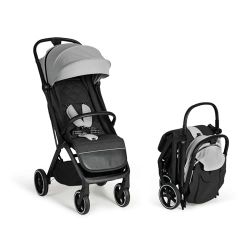 MS BabyWorld – iWalk Autofolding – Silla de paseo ligera 0-48 meses (22 kg) | Plegado automático | Amortiguadores | Capota XXL | Ruedas grandes | Reclinación total