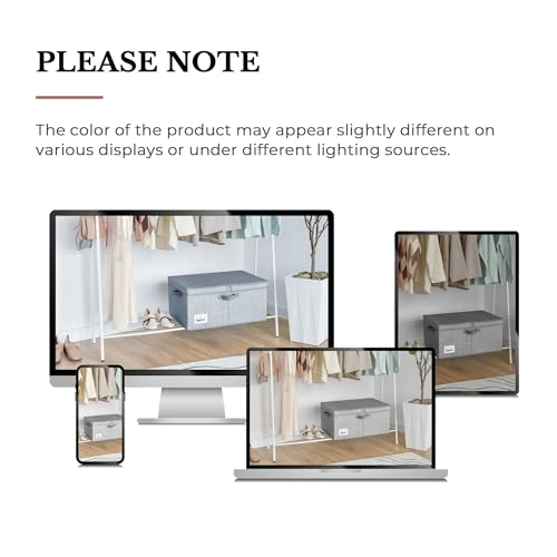 GRANNY SAYS Fabric Storage Box with Lid, Large Storage Box for Shelves, Decorative Storage Basket Organizer, Foldable Cloth Storage Bin with Lids for Wardrobe Organizing Clothes, Extra Large, Grey - Cosy Home Interiors GRANNY SAYS Fabric Storage Box with Lid, Large Storage Box for Shelves, Decorative Storage Basket Organizer, Foldable Cloth Storage Bin with Lids for Wardrobe Organizing Clothes, Extra Large, Grey - Image 9