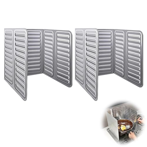 allbeschoi レンジガード 油はねガード 油はねガード 折り畳み式 お手入れ簡単 ストーブガード 油はねガード 油汚れ 水洗い 耐熱 アルミニウム