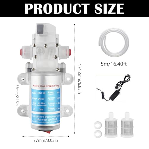 Miniatura 2 de Bomba De Vino, Bomba De Cerveza, Bomba De Vino Eléctrica Portátil, Bomba Eléctrica De Transferencia De Vino Bomba Autocebante De Calidad Alimentaria Velocidad Ajustable Para Bombeo De Vino Cerveza