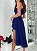 Dokotoo One Shoulder Sleeveless Midi Dresses for Women Empire Waist Fashion Ruffle Zipper Solid Color Sexy Bodycon Cocktail Prom Asymmetrical High Low Dress Blue Medium