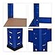 Relaxdays Schwerlastregal, Traglast 1325 kg, 5 Ebenen, zum Stecken, Keller, Garage, Stahl, HxBxT: 180 x 90 x 45 cm, blau