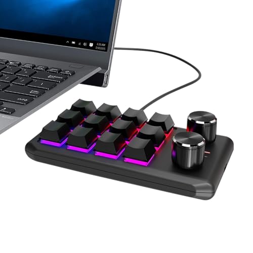 Clavier mécanique à 1 Main, Clavier de Jeu à 12 Touches,Clavier Portable pour raccourcis et Jeux | de Jeu, Accessoires PC, Clavier avec Boutons, école de labora