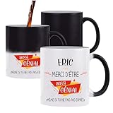 Planetee Tasse Magique Eric gnial sans faire exprs | Mug qui change couleur avec la chaleur | Ide Cadeau Humour Collgue Travail Famille Anniversaire Nol