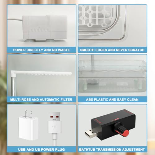 Banheira Papagaio Pássaro Chuveiro Automático com Controlador de Pressão de Água e Tubo Duplo Contém