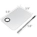 obmwang 1Pcs Pro Stainless Steel Cosmetic Makeup Palette Spatula Tool for Nail Art Eye Shadow Eyelash Makeup Professional Pigment Blending Lightweight 5.9 x 3.9 inches