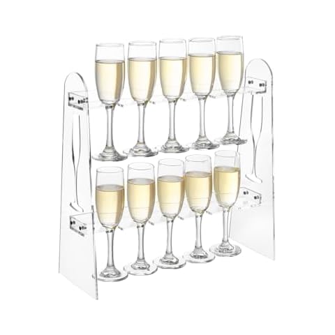 Vessena 2 Tier Acrylic Champagne Glass Rack Cover