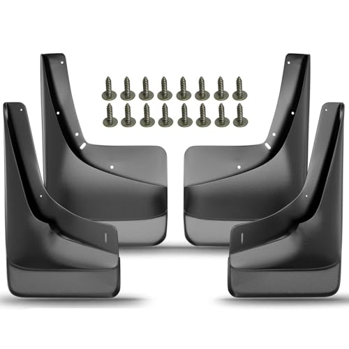 A-Premium Set of 4PCS Mud Flaps Splash Guards Mudguards Mudflaps Compatible with Chevrolet Avalanche, Silverado, Suburban, Tahoe 01-06 & GMC Sierra, Yukon 00-06, fits for Fender Flares, Front & Rear