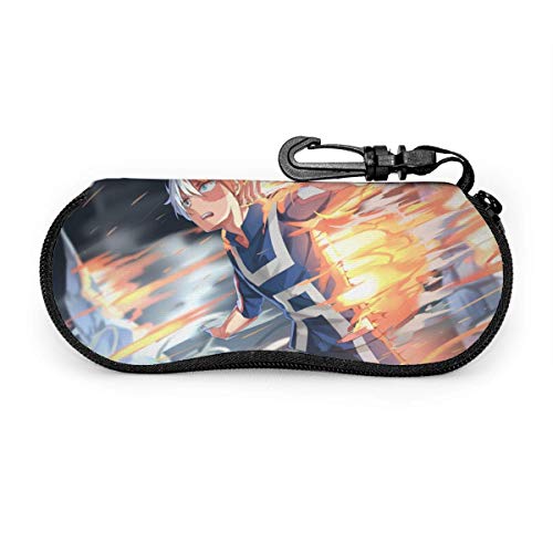 Preisvergleich Produktbild My-Hero Academia Premium Unisex Brillenetui Tragbare Reisereißverschluss-Sonnenbrillenbox mit Reißverschluss und robustem Karabiner