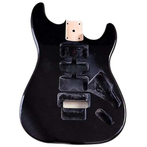 Guitar Body Kit Black Electric Guitar Poplar Body Part For DIY(For FY)