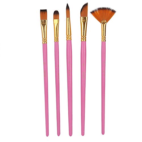 Conjunto de pincel, pincel, 12 unidades, pincéis, pintura a óleo para pintura a guache acrílico(pink