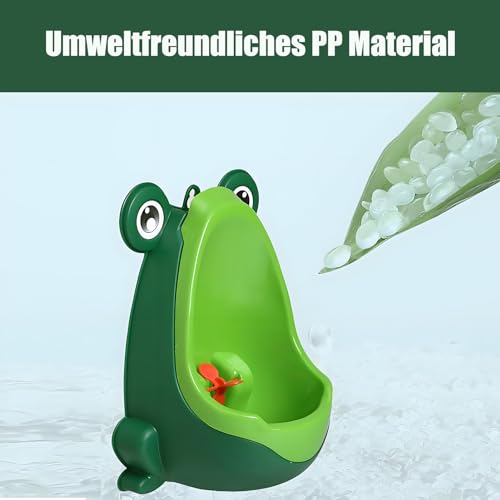 QIANGUANG Froschkinder Töpfchen Toilette Ausbildung Kind Urinal zum Junge Pinkeln Trainer Bad (Grün)