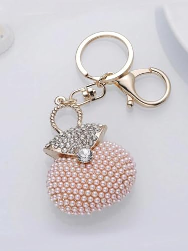Porte-clés perlé de Corée raffiné, accessoire de mode pour sac à main