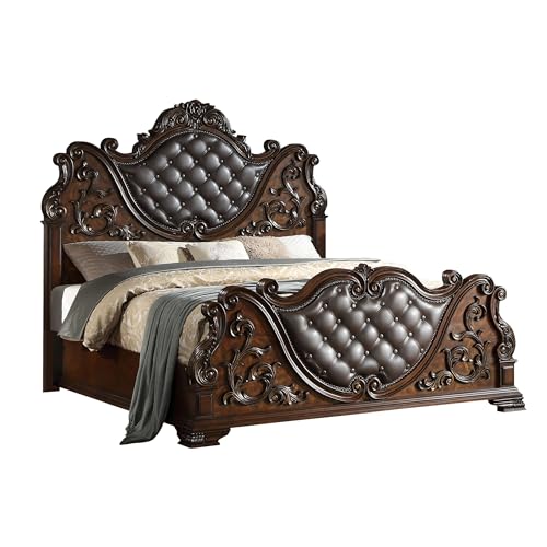Elegant Cherry Wood King Bed for Bedrooms