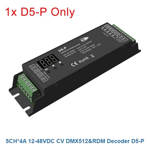 Décodeur DMX512 D5 Multi-Canal avec Signal RDM Réversible pour Gradation LED Sans Scintillement - 2