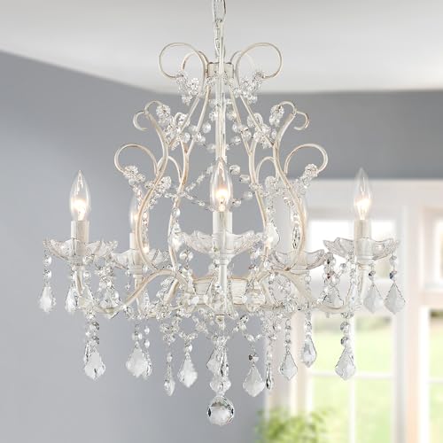 WUZUPS 5-Light Crystal Candle Chandelier