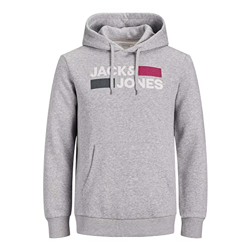 JACK & JONES PLUS JJECORP Logo Sweat Hood Noos PS Sudadera, Gris...