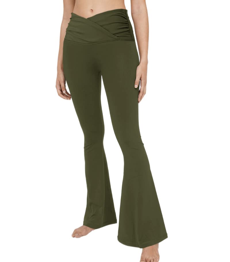 Photo 1 of Aurgelmir Womens Flare Leggings Ruched Crossover High Waisted Workout Bootcut Athletic Yoga Pants