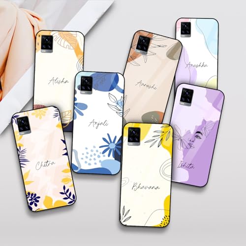 Image of COLORflow Back Cover Compatible with Vivo V20 | Aesthetic Name Color Customized | Shockproof TPU Bumper with Camera Protection Back Cover Compatible with Vivo V20