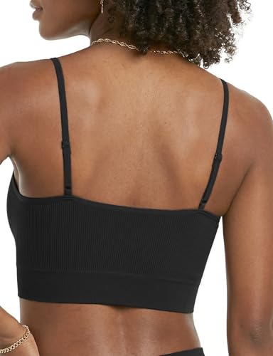 Image of ZENUTA 2Pack Padded Bralettes for Women, V-Neck Seamless Wireless Pull-On Bras with Removable Pads, Low-Impact