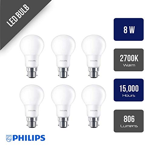 6 Pack x Philips CorePro LED 8W Frosted GLS Lamp B22 BC Large Bayonet Cap 2700k Warm White 806 Lumen 15000 Hours - 929001233902 - Image 3