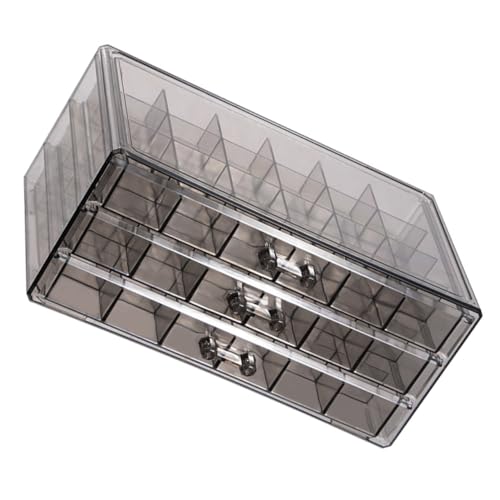 DIKACA Caja Joyero Transparente Multiuso Compartimentos Organizador de Pendientes Anillos y Collares con Extraíble para Almacenamiento Ordenado Hogar y Oficina