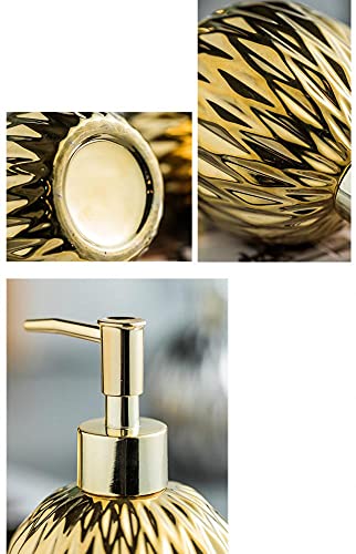 Magnitt 13.5 Oz Ceramics Creative Countertop Soap Dispensers With Pump, Refillable Hand Soap Dispenser, Premium Lotion Soap Dispenser For Bathroom, Kitchen, Bedroom, Vanity (Silver,2Pc Set With Tray) #TOP6